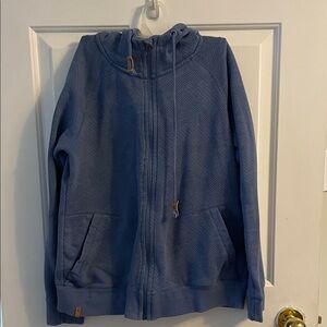 tentree Blue Full-Zip Hooded Sweatshirt